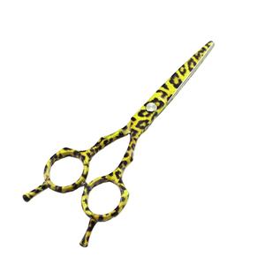 Ciseaux de coupe de cheveux tranchants Razor Edge Ciseaux de coiffeur enduits de couleur avec repose-doigt pour des coupes de cheveux précises - Product Image 1