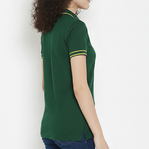 เสื้อโปโลผู้หญิงผ้าฝ้าย 100% ขายส่ง ปักโลโก้ตามสั่ง เสื้อผ้าลำลองฤดูร้อน ระบายอากาศได้ดี แขนสั้น สีพื้น - Product Image 2