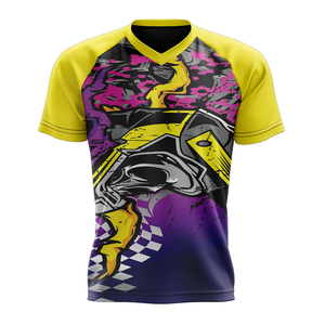 Camiseta de Cuello en V para Hombre, Diseño Moderno, Manga Corta, Personalizable, 100% Algodón, Corte Regular, Ecológica, Transpirable y de Secado Rápido - Product Image 1