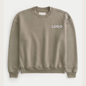 Sudadera con Capucha de Invierno de Alta Calidad con Logotipo Personalizado Bordado, 300 g/m², 100 % Algodón, Corte Regular, Cuello Redondo Vintage, Unisex - Product Image 2