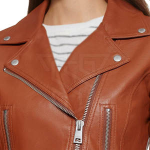 Chaqueta de cuero de invierno para mujer con cuello alto, transpirable, tejida con técnica de teñido liso, de alta calidad, la mejor llegada de 2026 - Product Image 3