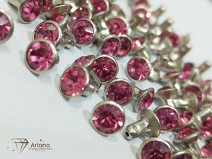 Remaches de Cristal Rosa Premium, Remaches de Diamantes de Imitación Rosas para Prendas de Cuero, Bolsos, Zapatos, Cinturones y Accesorios de Manualidades - Product Image 6