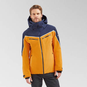 Veste de ski imperméable Burrton personnalisée pour homme, orange foncé marine, veste de snowboard thermique à capuche Burrton, vêtements de sport d'extérieur - Product Image 4