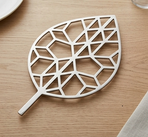 Stainless Steel Leaf Trivet Heat Resistant Hot Pot Coaster Modern Table <b>Mat</b> for Kitchen - Product Image 1