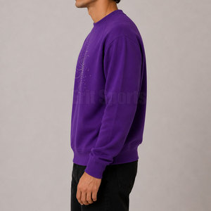 Sudadera Premium de Moda Urbana para Hombre, con Pedrería, para Invierno, Mezcla de Algodón y Felpa Suave, Corte Regular, Manga Larga, Cómoda - Product Image 5
