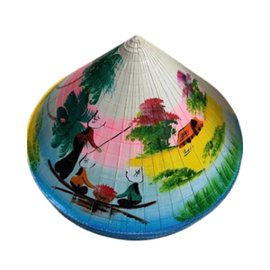 Casquette conique ajustable en feuilles de palmier naturelles, fabriquée à la main au Vietnam, traditionnelle, pour l'extérieur, les voyages, la décoration, souvenir, plage, jardinage - Product Image 4
