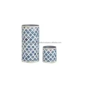 Custom Handmade Black White Bone Inlay Flower Pot Vase Polished Artisan <b>Decorative</b> Planter Home Wedding Hotel <b>Table</b> <b>Decor</b> - Product Image 6