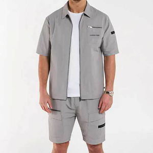 Conjunto Cortavientos para Hombre, Chaqueta y Pantalones Cortos de Poliéster y Nailon, con Cierre, Dos Piezas - Product Image 1
