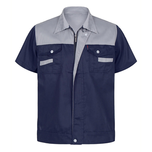 Chemise de travail personnalisée pour mécanicien |   Chemise de travail à manches courtes pour homme avec nom et logo |   Vêtements de travail pour atelier de réparation automobile |   OEM - Product Image 4