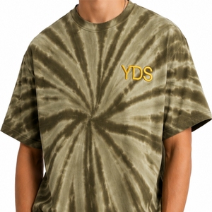Camiseta Tie Dye para Hombre, Premium, Suave, Transpirable, Manga Corta, Color Morado, Informal, de Algodón, con Logotipo Frontal, Corte Regular, Estilo Urbano - Product Image 4