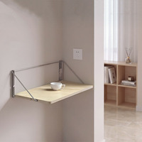 Platzsparender, wandmontierter, klappbarer Tisch, herunterklappbarer/aufrichtbarer Hängeschreibtisch mit Metallhalterungen für Esszimmer, Küche, Balkon, Zuhause.