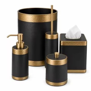 Premium Hospitality Metal <b>Bathroom</b> <b>Set</b> Durable Bath Ware <b>Accessories</b> for Hotel Resort Spa Guest <b>Bathroom</b> Vanity - Product Image 4