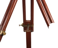 Télescope en laiton finition antique sur trépied en bois réglable décor de sol nautique cadeau maritime personnalisé pour l'affichage à la maison