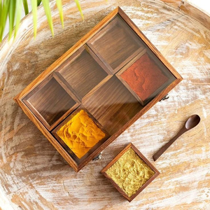 Handmade Wooden Spice <b>Box</b> Round Shape Wooden Spice <b>Box</b> Custom Shape - Product Image 5