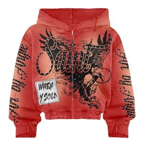 Sweat-shirts à capuche double couche personnalisés OEM&ODM pour hommes – Hiver, coupe oversize, décontracté, grand capuche, chaud, coupe-vent, impression numérique, tissé - Product Image 1