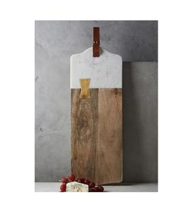 Tabla de cortar de mármol hecha a mano con vetas naturales para un atractivo único en la encimera de la cocina - Product Image 5