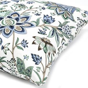 HappyKraft Luxury Hand Block <b>Printed</b> Floral Cotton Square <b>Cushion</b> Covers Concealed Zipper Closure Washable Hypoallergenic for - Product Image 6