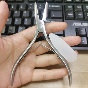Ametrine Surgical Luxury 1 PCS Silver Stainless Steel Clamp Hair Extension <b>Plier</b> <b>Set</b> Small Grooves Keratin Hair Extensions Tools - Product Image 5