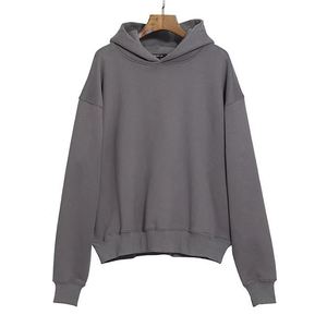 เสื้อฮู้ดดี้ฮิปฮอปผู้ชายไซส์ใหญ่ สีพื้น ผ้าฝ้าย ระบายอากาศได้ดี สไตล์สตรีทแวร์ - Product Image 4