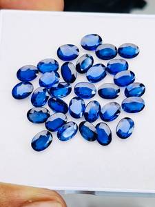 Lot de pierres précieuses saphir bleu naturel, taille ovale, bonne qualité, bel éclat, belle couleur, parfaites pour la fabrication et le polissage, à prix avantageux. - Product Image 4