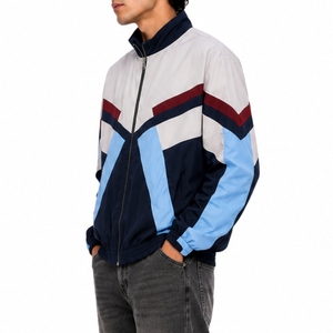 <b>Men</b> <b>Track</b> <b>Jacket</b> Retro Color Block Stylish Comfortable Lightweight Premium Athletic <b>jacket</b> Stylish Color Soft Premium Fabric - Product Image 3