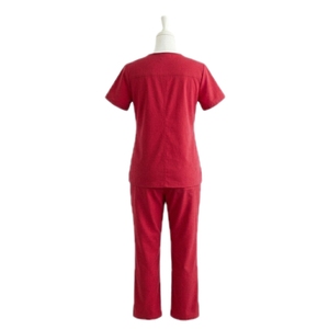 Uniforme de Hospital Lavable de Alta Gama en Color Azul Marino, Verde Azulado y Rosa Intenso, Antiarrugas, de Manga Corta, Venta al Por Mayor - Product Image 4