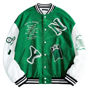 Avec un tarif de gros Confortable Design unique Impression numérique Loose Fit Long Sleeve Outerwear College Baseball Varsity Jackets - Product Image 1