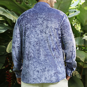 เสื้อเชิ้ตกำมะหยี่ผู้ชาย แขนยาว สวมใส่สบาย ดีไซน์หรูหราทันสมัย เหมาะสำหรับใส่ลำลอง มีจำหน่ายจำนวนมาก - Product Image 2