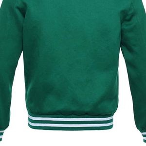 Blouson universitaire en coton style urbain pour homme, motif uni, col montant, service OEM, broderie personnalisée, vente en gros - Product Image 6