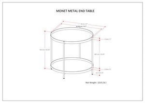 Arden <b>Table</b> Modern Retreat Made For Living Modern Industrial Coffee <b>Table</b> With <b>Marble</b> Top And Metal Frame Living Room Furniture - Product Image 6