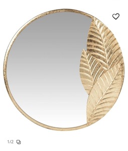 Miroir mural rond encadré en laiton avec un design en forme de nœud, style Art Déco, fait main, style décoratif traditionnel - Product Image 6