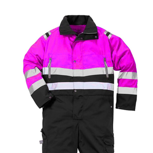Breathable And Fabric Cotton Men High Quality Safety Coverall With Needle Detection Durable Reflective Working - Product Image 4