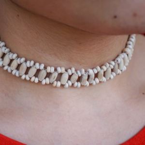 Handmade Tulsi Wood <b>Choker</b> Mala Beige Natural Beads Spiritual Necklace Yoga Meditation Jewelry Wholesale Sigma Exports - Product Image 1