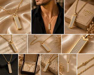 Pendentif barre en diamant, bijoux minimalistes sertis de diamants pavés - Product Image 3