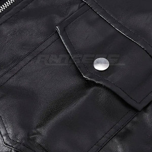 เสื้อกั๊กหนัง100% สำหรับผู้ชายเสื้อกั๊กแฟชั่นทำจากหนัง - Product Image 5