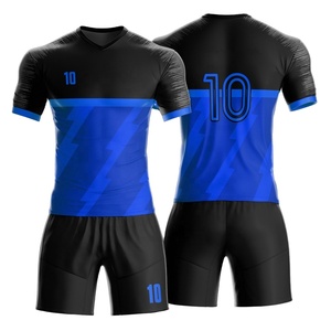 Alta calidad 100% poliéster transpirable fútbol Jersey conjuntos OEM entrenamiento de fútbol al por mayor uniformes de equipo en blanco - Product Image 2
