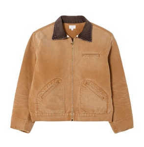 เสื้อแจ็กเก็ตผ้าใบผ้าฝ้ายทอลายทแยงผ้าแคนวาสสำหรับใส่ทำงานแนวสตรีทแวร์ซักได้ตามต้องการ - Product Image 1