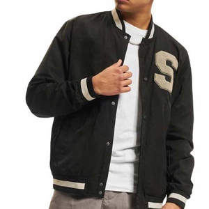 New Arrival Men's College Baseball Autumn Varsity Jacket High Quality 100% Cotton Fleece Custom Letterman Coated Stand Front - Product Image 2