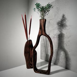 Handcrafted Wooden <b>Vases</b> <b>Set</b> (Tall) | Ash and Oak Woods | Unique Home Decor - Product Image 4