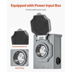 Kit Interruttore di Trasferimento Manuale per Generatore 50 Amp 10 Circuiti Pre-cablato CS6375 con Scatola di Ingresso Alimentazione a Doppia Presa 4 Poli - Product Image 6