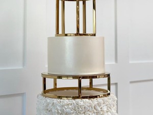 Handcrafted Golden Iron Dessert Pedestal <b>Stand</b> Luxury <b>Cake</b> Presentation for Hotels Restaurants and Event Styling Display - Product Image 3