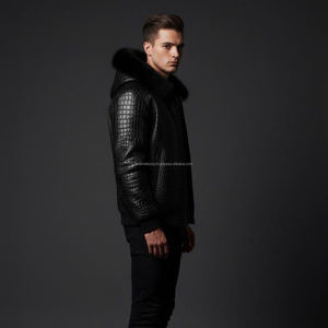 Nouvelle veste bomber en cuir de vache et toile pour homme, design tendance, imperméable, coupe-vent, couleur et logo personnalisés, style vintage - Product Image 2