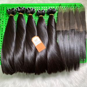 Extensiones de cabello virgen vietnamita recto de hueso negro de 16 pulgadas crudo sin procesar para hacer una hermosa peluca - Product Image 6