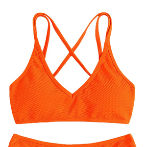 Conjuntos de Bikini Transpirables, Trajes de Baño Bordados, Conjuntos de Trajes de Baño con Estampado por Sublimación, Bikini Triangular para Mujer - Product Image 5