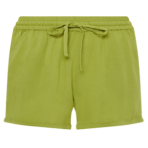 Nouveauté : Short pour femme vert texturé à taille nouée, avec bande élastique extensible, séchage rapide - Product Image 6