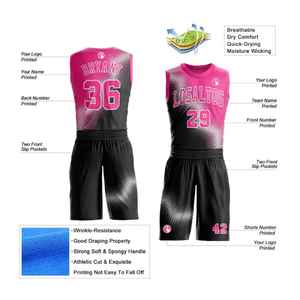 Maillot et short d'équipe de basket-ball fabriqués au Pakistan, sublimation, durables et respirants, couleur personnalisée. - Product Image 6