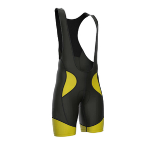Pantalones Cortos de Ciclismo para Hombre, Negros con Paneles Amarillos, Transpirables, de Spandex y Nailon, Ropa Deportiva para Exteriores - Product Image 2