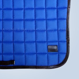 Professional Classic <b>Equestrian</b> Fancy Design Leather Polycotton Saddle Pad Customizable Non-Slip Fleece Custom Color Hand Strap - Product Image 3