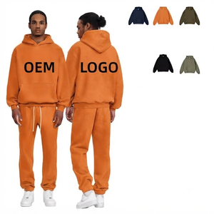 Survêtements pour hommes à épaules tombantes avec sweat à capuche ample, en molleton 100% coton 450 GSM, vierges, personnalisables - Product Image 5