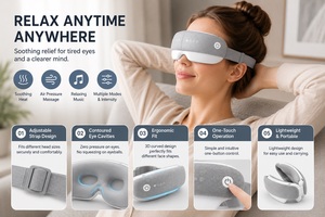 <b>USB</b> Rechargeable Eye Massager Infrared Therapy <b>Heated</b> Eye Relaxation Machine - Product Image 6